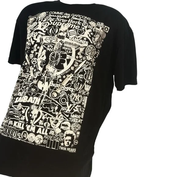 Next level apparel t shirt mens size XL black w/white graphic grunge punk skater - Picture 10 of 16